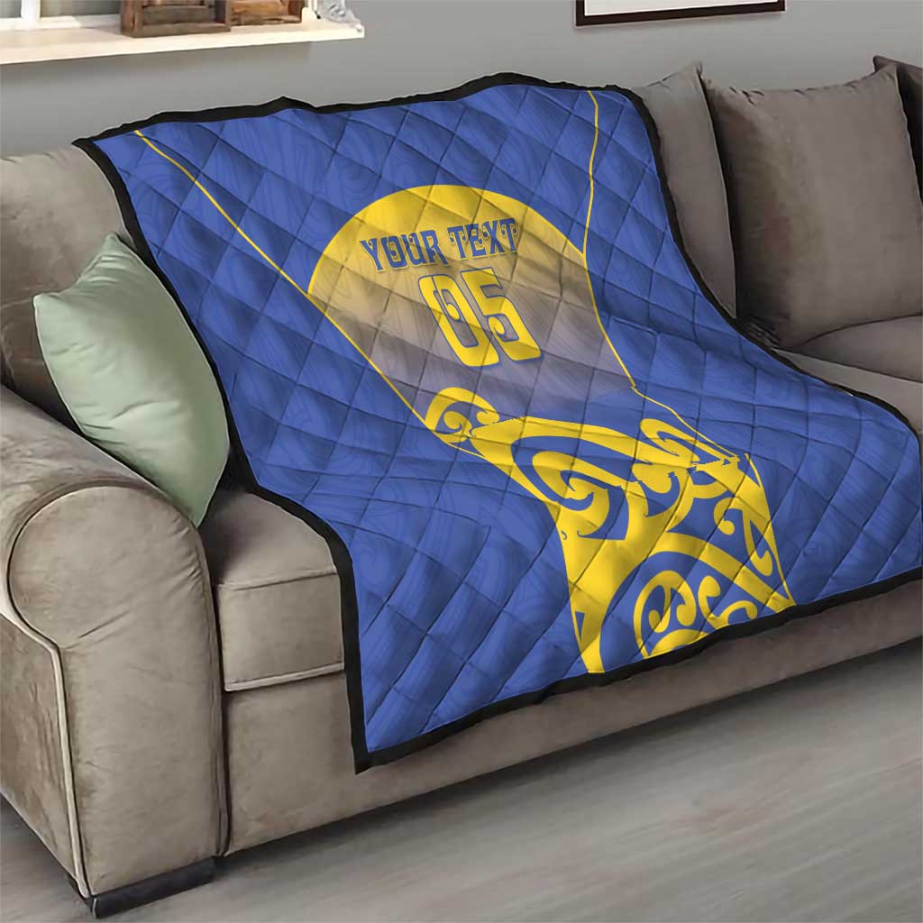 Custom James Cook High School Quilt Maori Koru Pattern