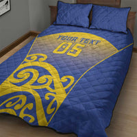 Custom James Cook High School Quilt Bed Set Maori Koru Pattern