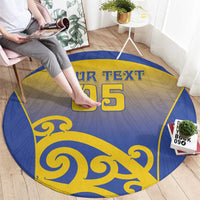 Custom James Cook High School Round Carpet Maori Koru Pattern LT05 - Polynesian Pride