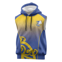 Custom James Cook High School Sleeveless Hoodie Maori Koru Pattern