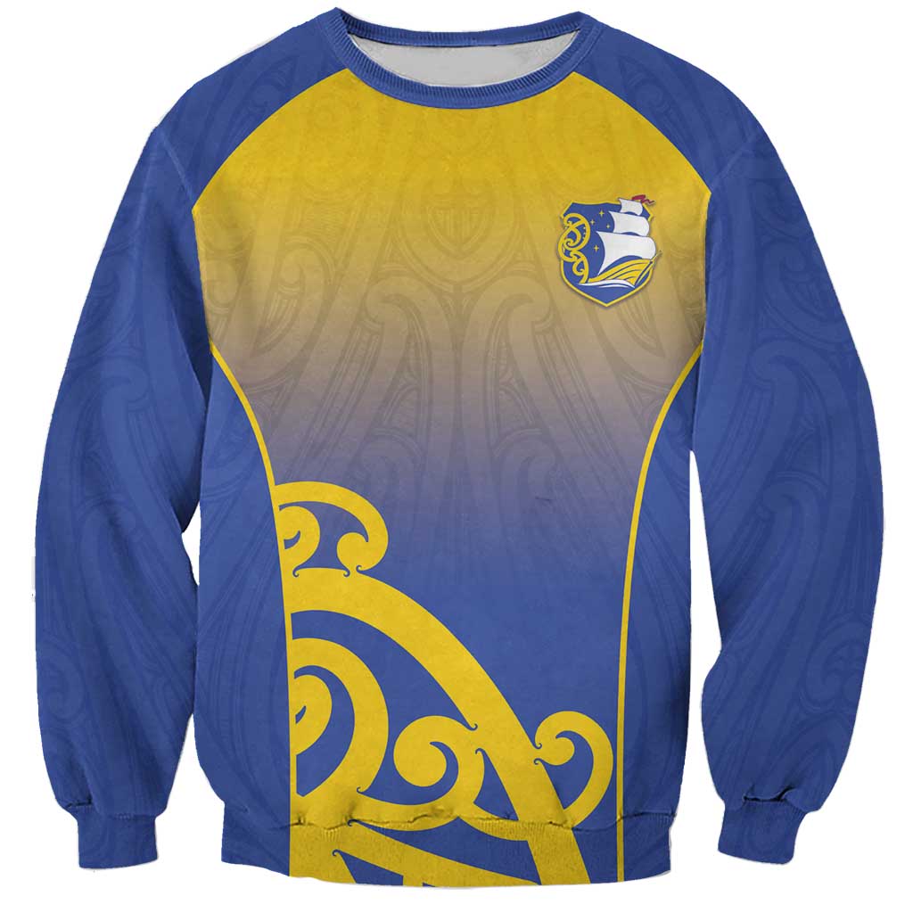Custom James Cook High School Sweatshirt Maori Koru Pattern