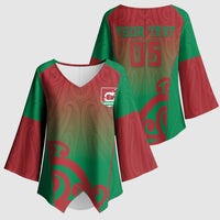 Custom Onehunga High School Kimono Sleeve Blouse Maori Koru Pattern LT05 - Polynesian Pride
