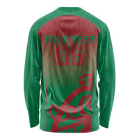 Custom Onehunga High School Long Sleeve Shirt Maori Koru Pattern LT05 - Polynesian Pride
