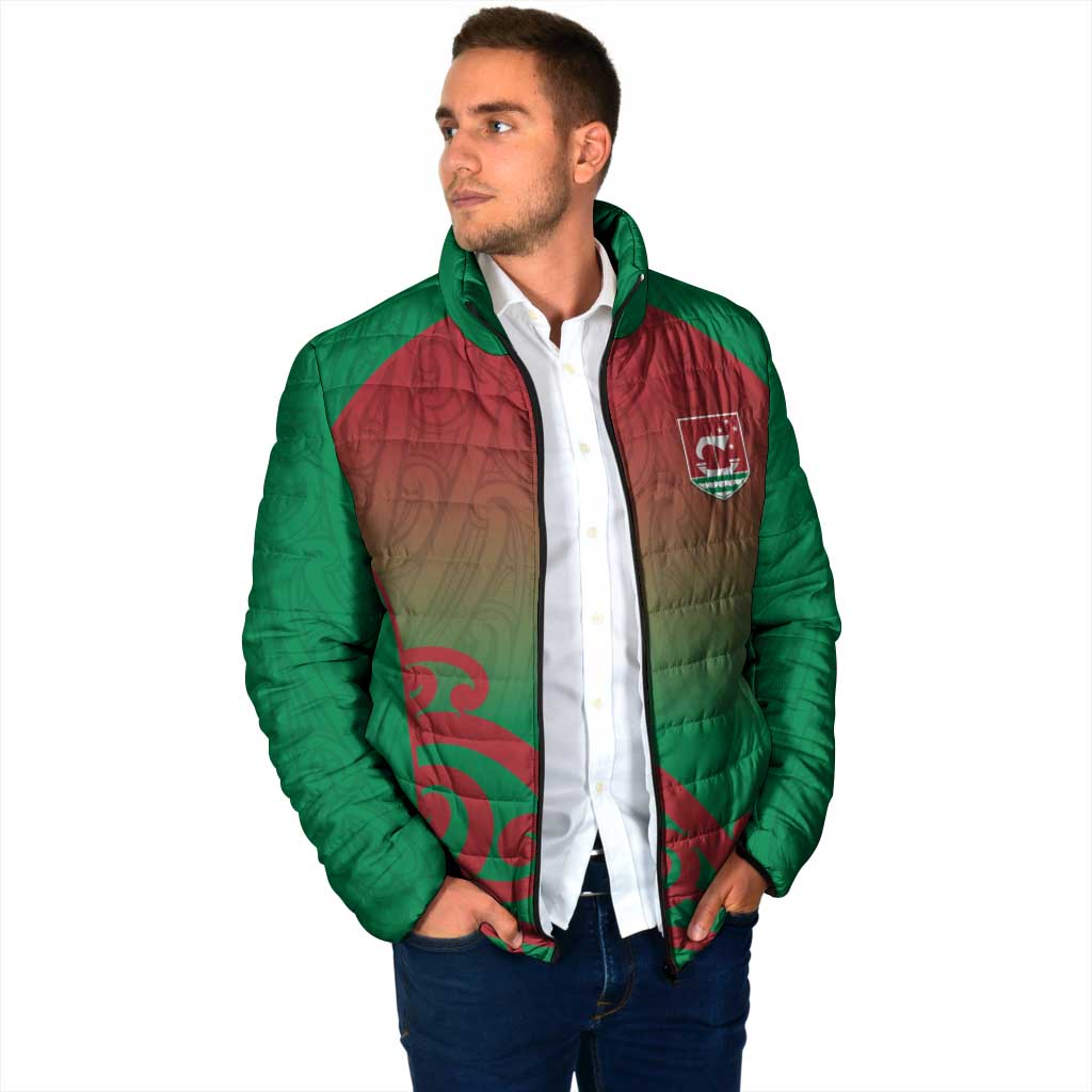 Custom Onehunga High School Padded Jacket Maori Koru Pattern