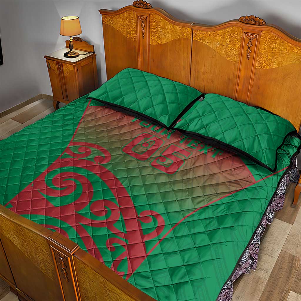 Custom Onehunga High School Quilt Bed Set Maori Koru Pattern LT05 - Polynesian Pride