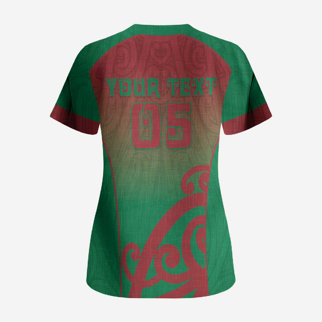 Custom Onehunga High School Scrub Top Maori Koru Pattern LT05 - Polynesian Pride