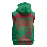 Custom Onehunga High School Sleeveless Zip Hoodie Maori Koru Pattern LT05 - Polynesian Pride