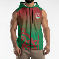 Custom Onehunga High School Sleeveless Zip Hoodie Maori Koru Pattern LT05 - Polynesian Pride