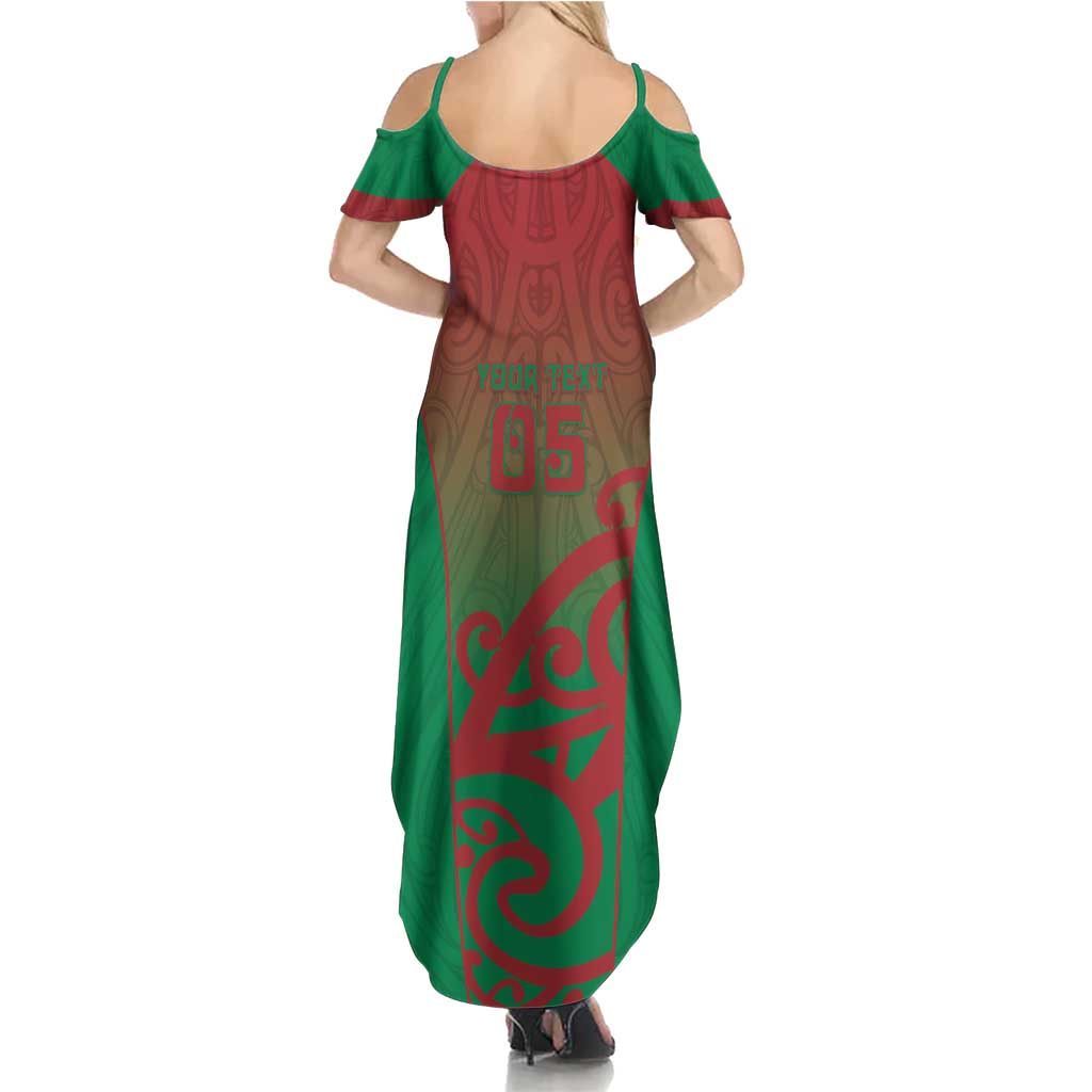 Custom Onehunga High School Summer Maxi Dress Maori Koru Pattern LT05 - Polynesian Pride