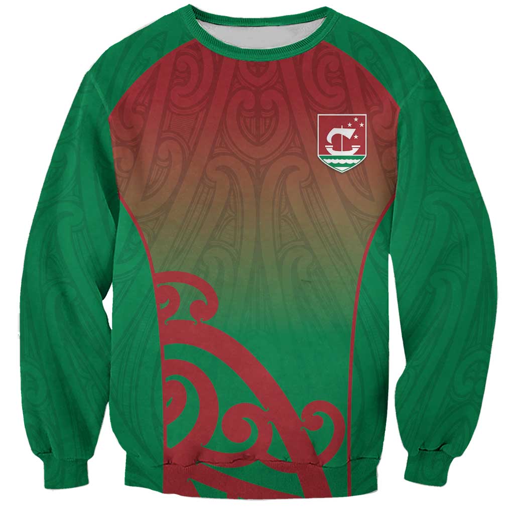 Custom Onehunga High School Sweatshirt Maori Koru Pattern