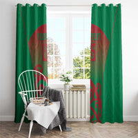 Custom Onehunga High School Window Curtain Maori Koru Pattern LT05 - Polynesian Pride