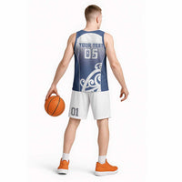 Custom New Zealand Aotea College Basketball Jersey Maori Koru Pattern