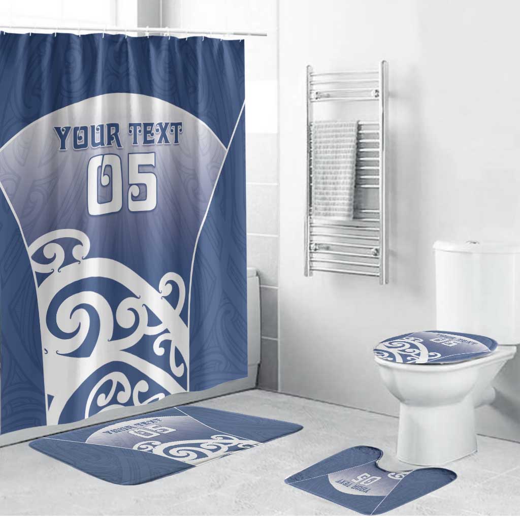 Custom New Zealand Aotea College Bathroom Set Maori Koru Pattern