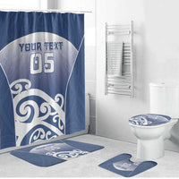Custom New Zealand Aotea College Bathroom Set Maori Koru Pattern