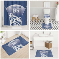Custom New Zealand Aotea College Bathroom Set Maori Koru Pattern