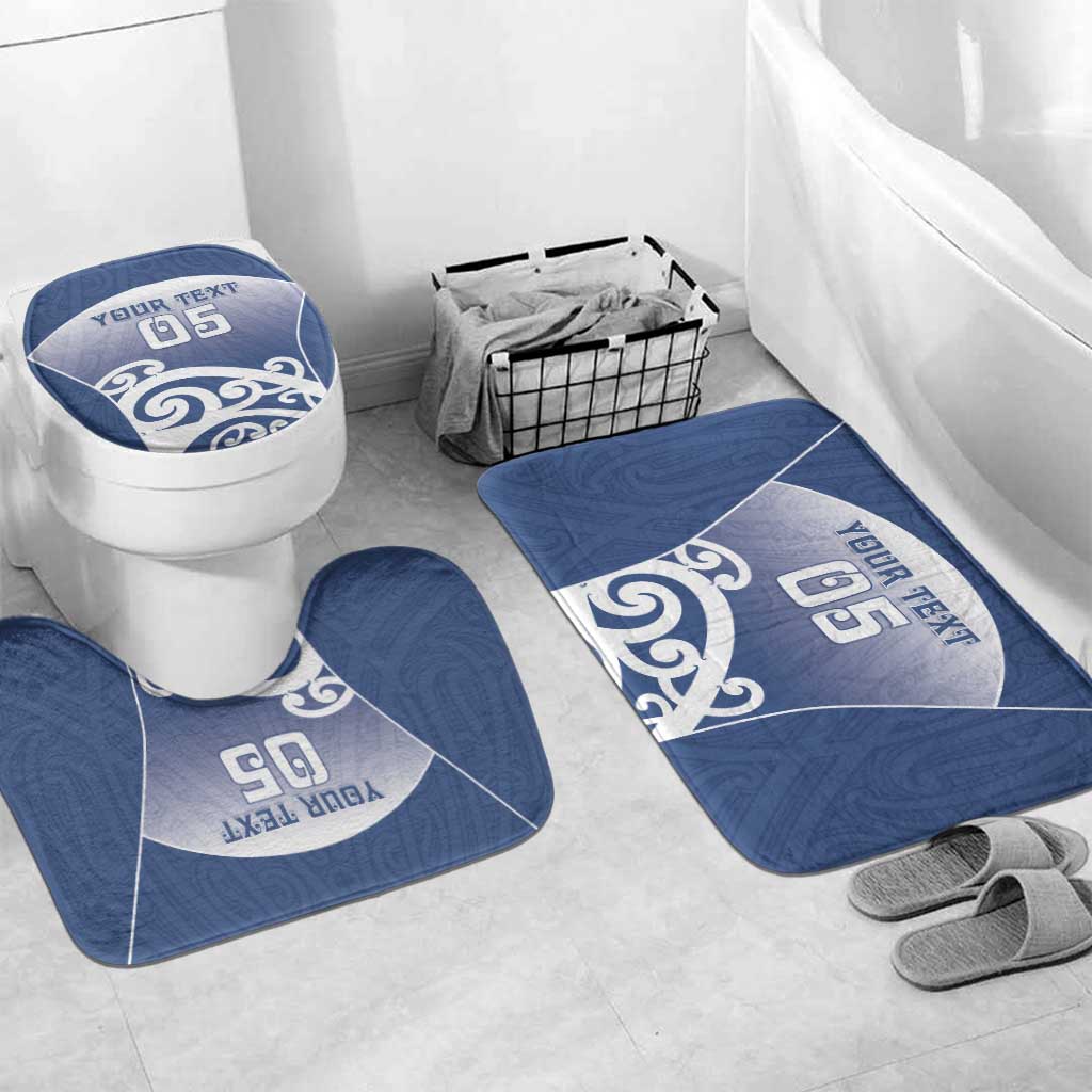 Custom New Zealand Aotea College Bathroom Set Maori Koru Pattern