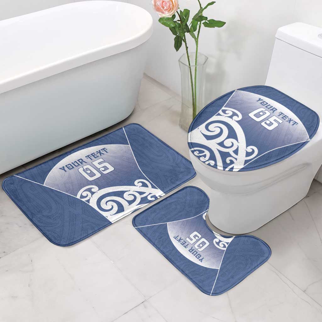 Custom New Zealand Aotea College Bathroom Set Maori Koru Pattern
