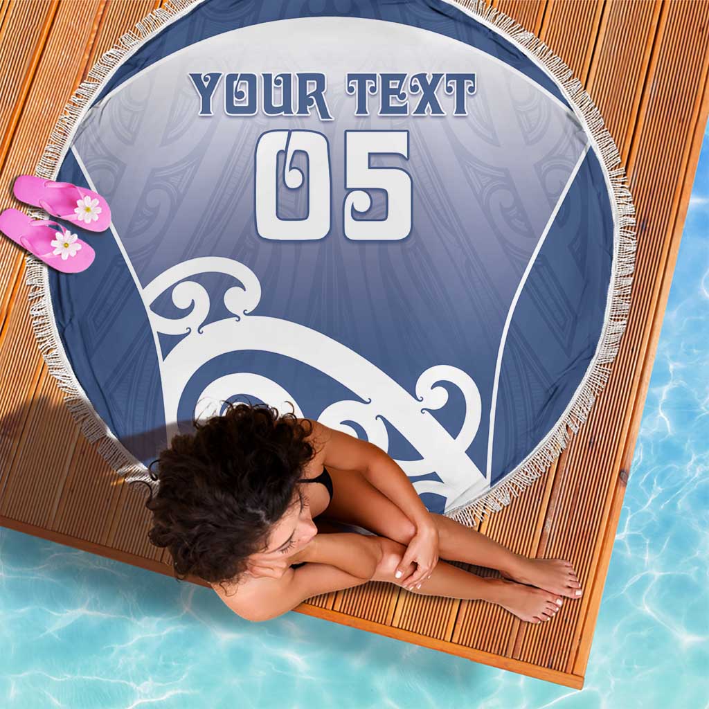 Custom New Zealand Aotea College Beach Blanket Maori Koru Pattern