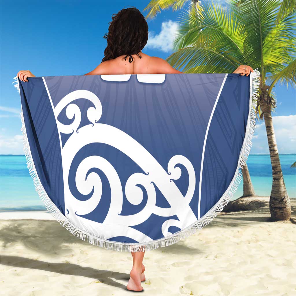 Custom New Zealand Aotea College Beach Blanket Maori Koru Pattern