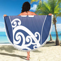 Custom New Zealand Aotea College Beach Blanket Maori Koru Pattern