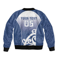 Custom New Zealand Aotea College Bomber Jacket Maori Koru Pattern