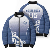 Custom New Zealand Aotea College Bomber Puffer Jacket Maori Koru Pattern