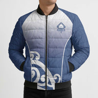Custom New Zealand Aotea College Bomber Puffer Jacket Maori Koru Pattern