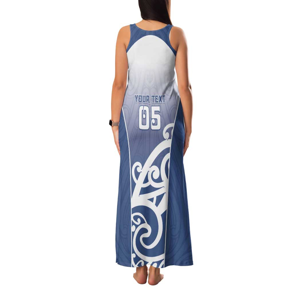 Custom New Zealand Aotea College Family Matching Tank Maxi Dress and Hawaiian Shirt Maori Koru Pattern