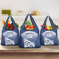Custom New Zealand Aotea College Grocery Bag Maori Koru Pattern