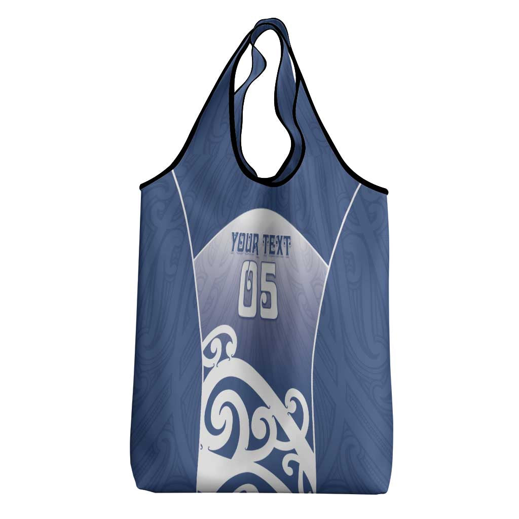 Custom New Zealand Aotea College Grocery Bag Maori Koru Pattern