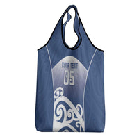 Custom New Zealand Aotea College Grocery Bag Maori Koru Pattern
