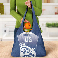 Custom New Zealand Aotea College Grocery Bag Maori Koru Pattern