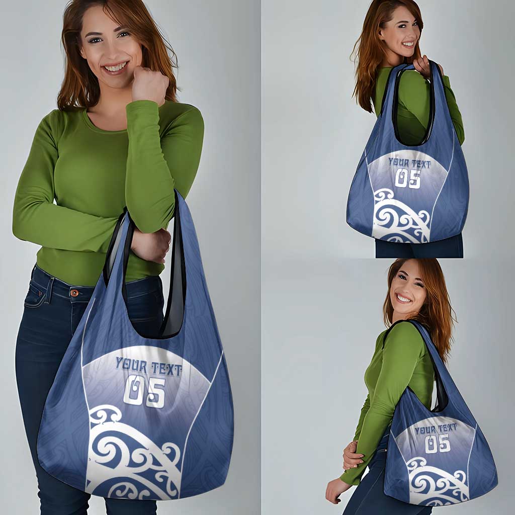 Custom New Zealand Aotea College Grocery Bag Maori Koru Pattern