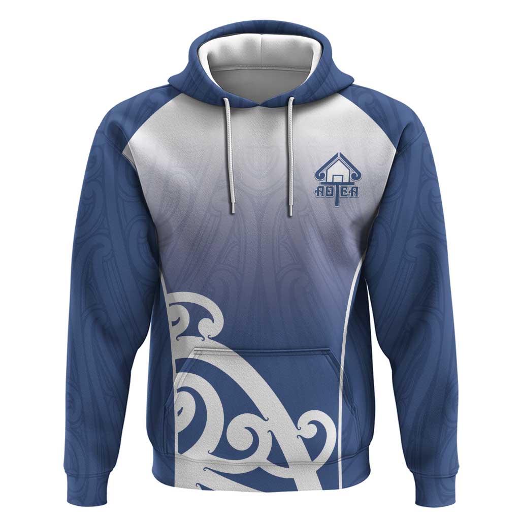 Custom New Zealand Aotea College Hoodie Maori Koru Pattern LT05 Pullover Hoodie Blue - Polynesian Pride