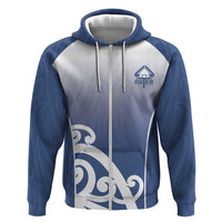 Custom New Zealand Aotea College Hoodie Maori Koru Pattern LT05 Zip Hoodie Blue - Polynesian Pride