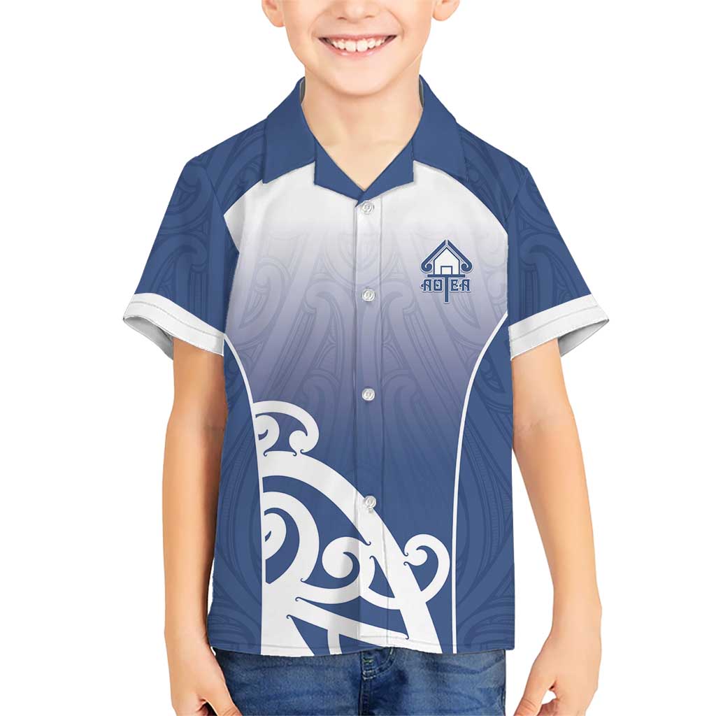 Custom New Zealand Aotea College Kid Hawaiian Shirt Maori Koru Pattern