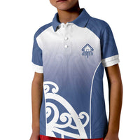 Custom New Zealand Aotea College Kid Polo Shirt Maori Koru Pattern