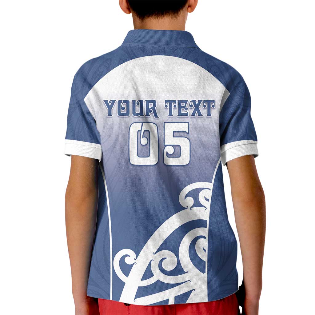 Custom New Zealand Aotea College Kid Polo Shirt Maori Koru Pattern