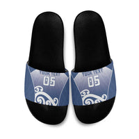 Custom New Zealand Aotea College Slide Sandals Maori Koru Pattern