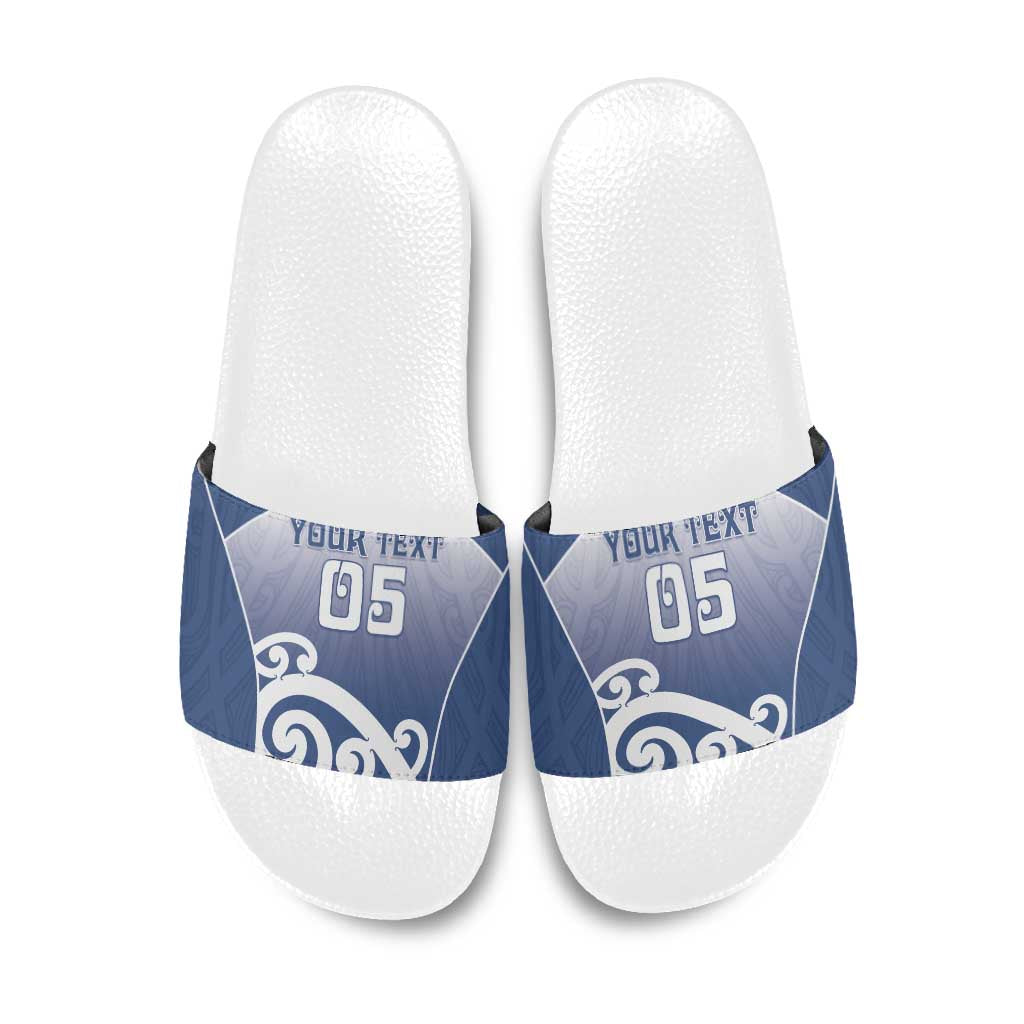Custom New Zealand Aotea College Slide Sandals Maori Koru Pattern