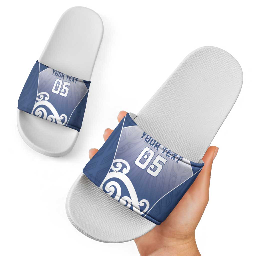 Custom New Zealand Aotea College Slide Sandals Maori Koru Pattern