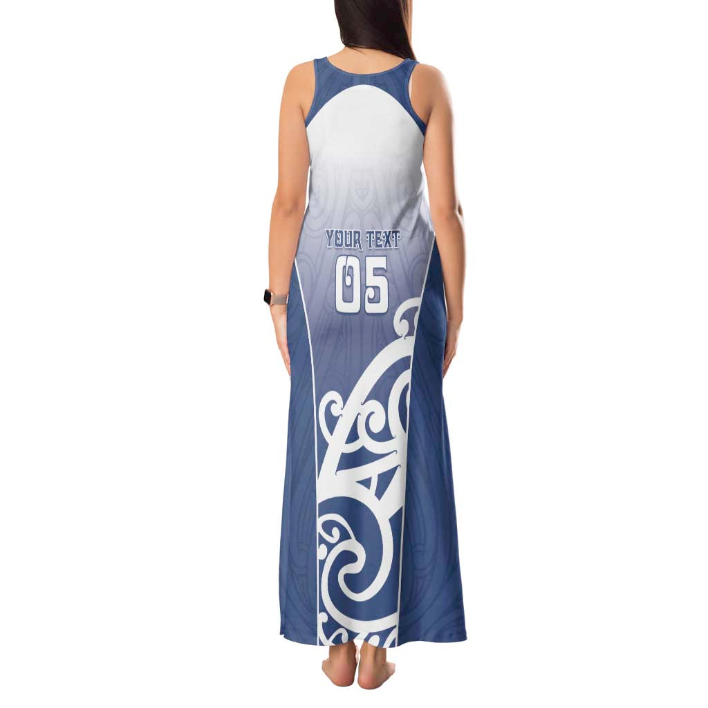 Custom New Zealand Aotea College Tank Maxi Dress Maori Koru Pattern