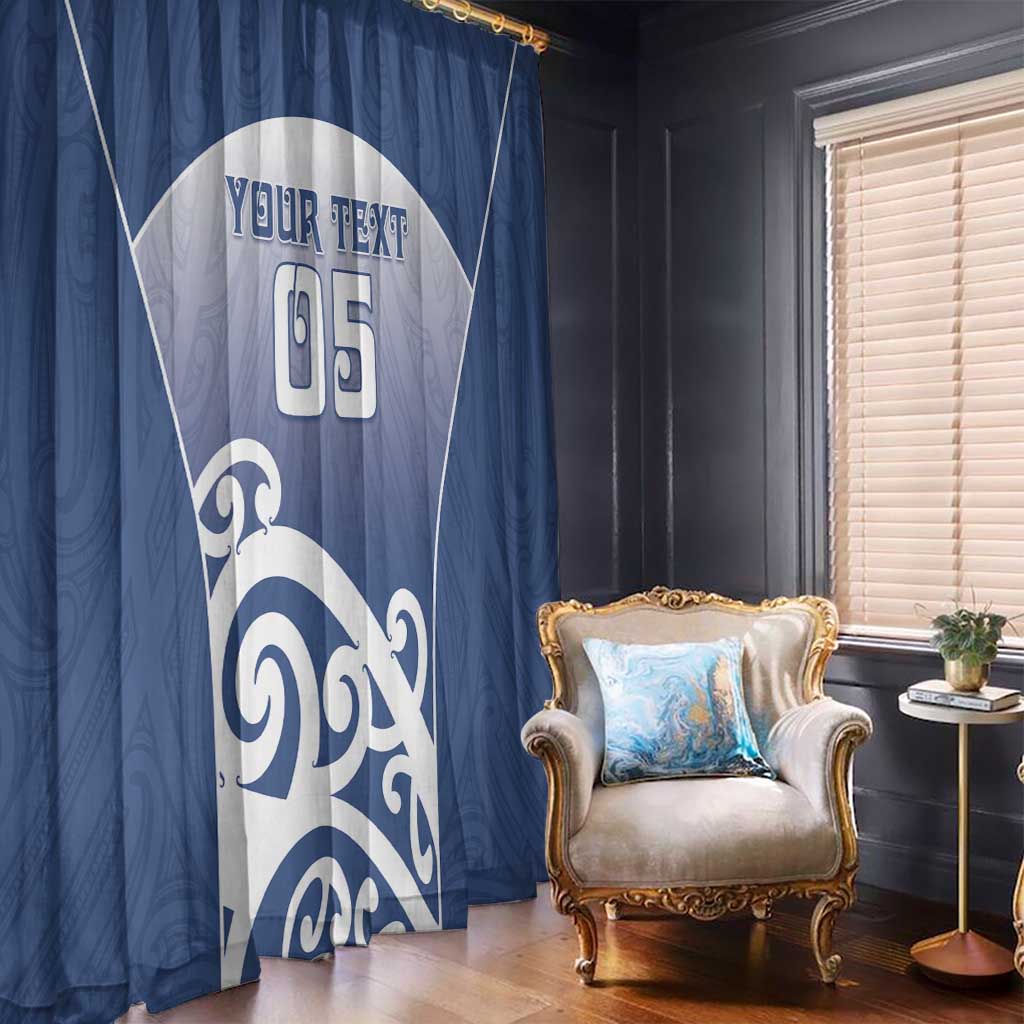 Custom New Zealand Aotea College Window Curtain Maori Koru Pattern