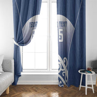 Custom New Zealand Aotea College Window Curtain Maori Koru Pattern