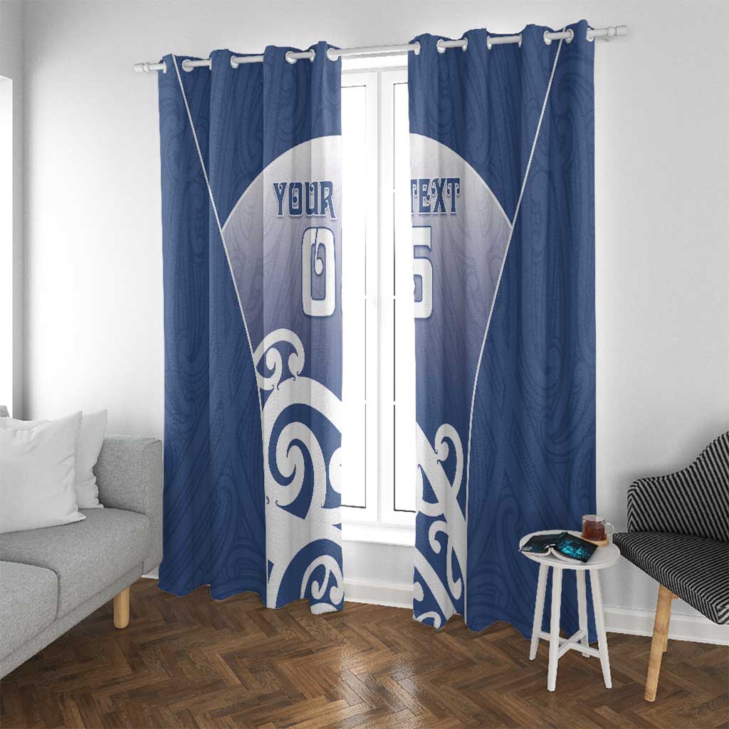 Custom New Zealand Aotea College Window Curtain Maori Koru Pattern