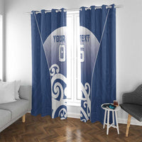 Custom New Zealand Aotea College Window Curtain Maori Koru Pattern