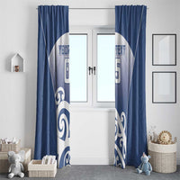 Custom New Zealand Aotea College Window Curtain Maori Koru Pattern