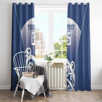 Custom New Zealand Aotea College Window Curtain Maori Koru Pattern
