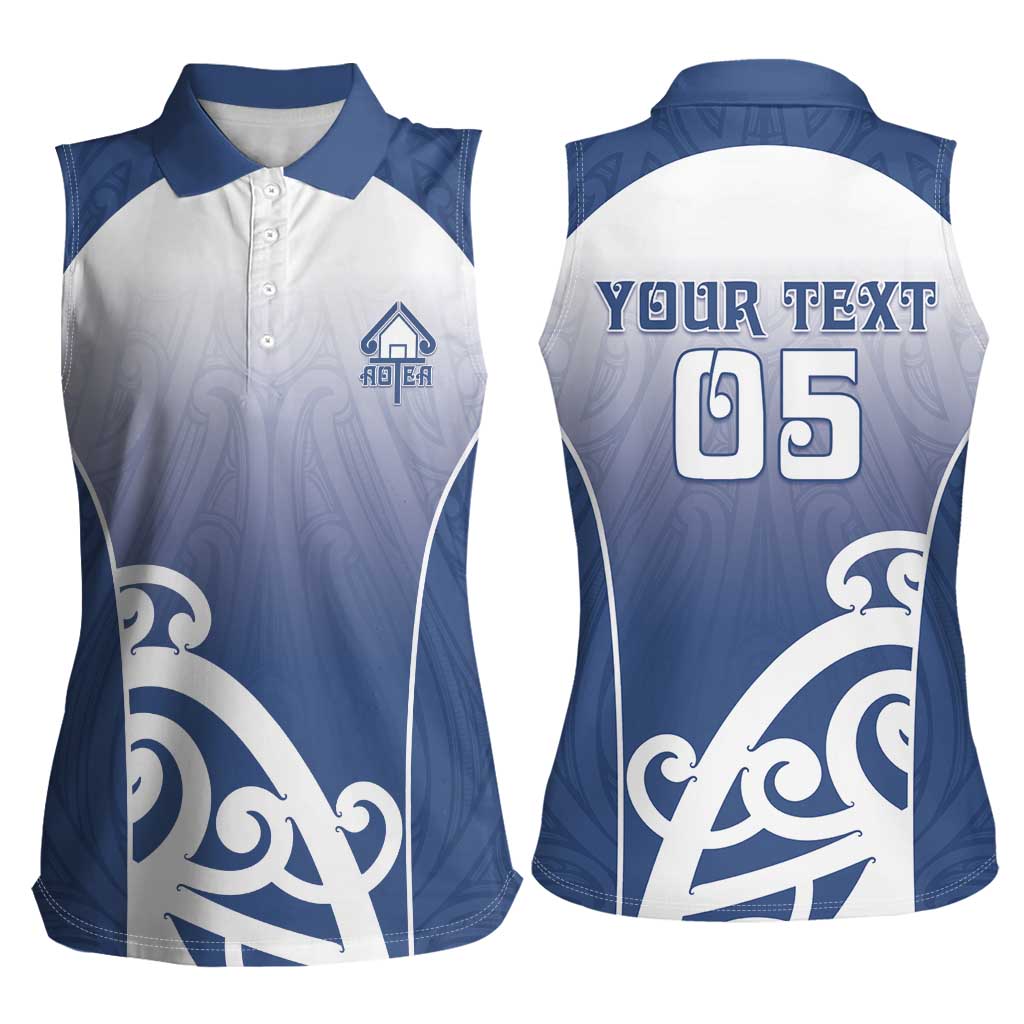 Custom New Zealand Aotea College Women Sleeveless Polo Shirt Maori Koru Pattern LT05 - Polynesian Pride