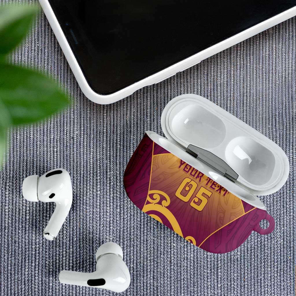 Custom Waiuku College AirPods Case Maori Koru Pattern LT05 - Polynesian Pride